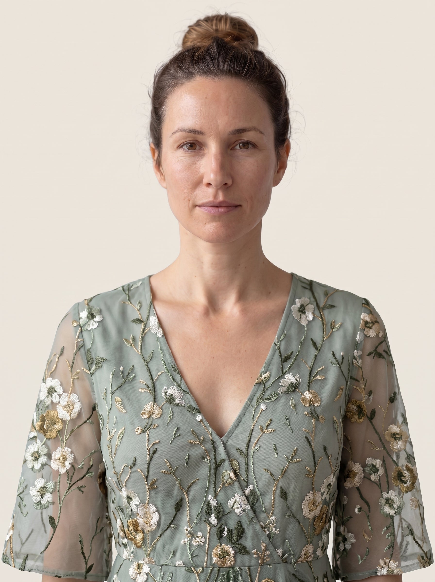 Vera | Elegant Floral A-Line Maxi Dress with V-Neck